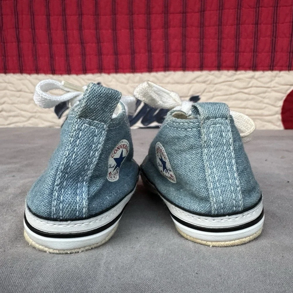 Size 3c‎ - Converse Baby Crib Shoes Denim White